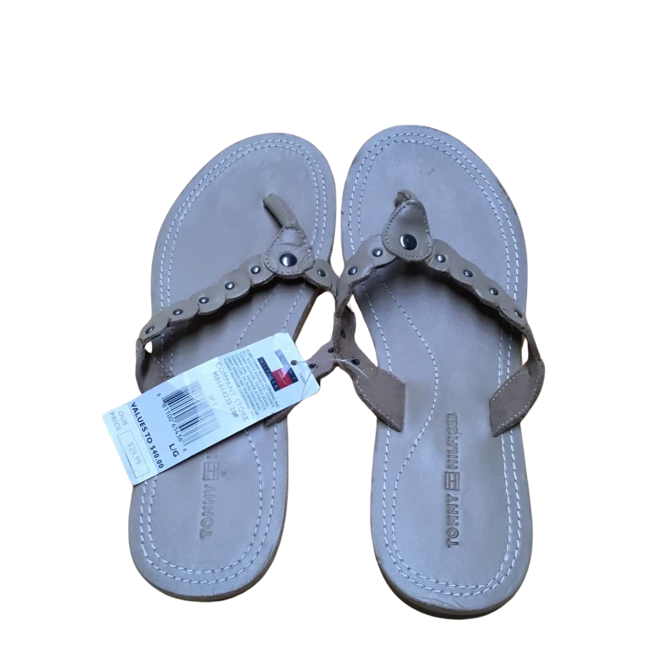 Tommy Hilfiger Women's Size Large Beige Sandals BNWT RRP40(s)