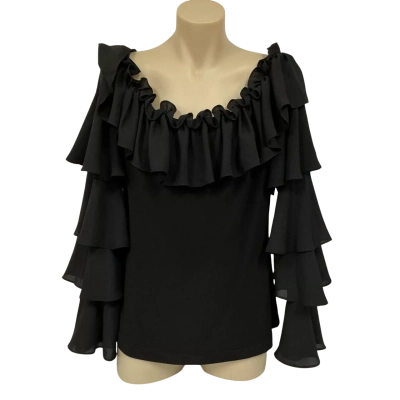 Joseph Ribkoff Womens Blouse Size 14 Black  