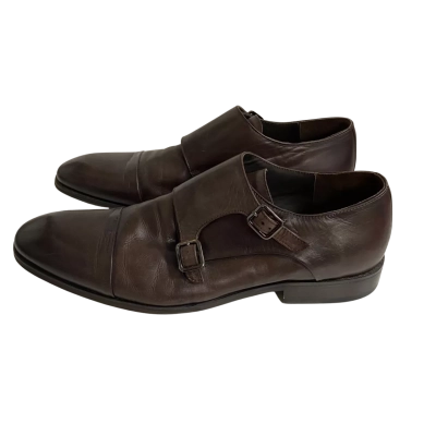 Aquila Mens  Size 46 Merrett Brown Monk Strap Shoes 