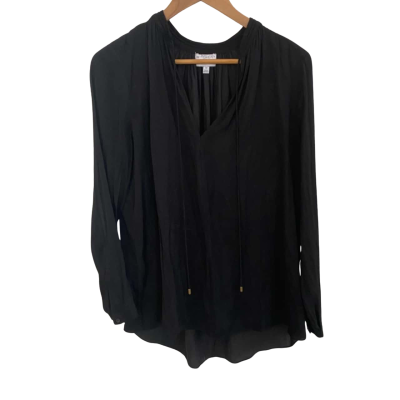 Witchery Womens  Size 10 Long Sleeve Top / V-Neck Top Black  