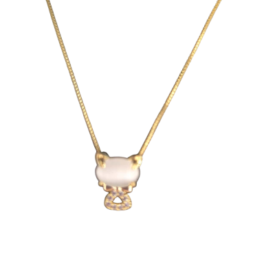 AGALIA Womens Necklace Gold Look CAT 