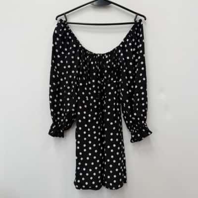 Faithfull The Brand Polka Dot Mini Dress - Size 8 