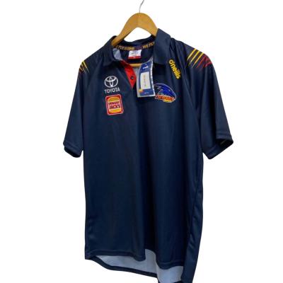 AFL Mens  Size XL Navy Blue / Pattern Adelaide crows polo shirt