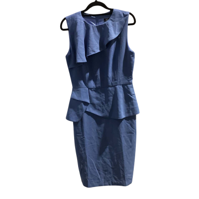 Forcast Womens  Size 10 Sleeveless Midi Dress  Blue RRP $99.99