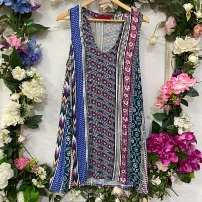 Tigerlily Womens  Size 8 Sleeveless Dress  Multicoloured 