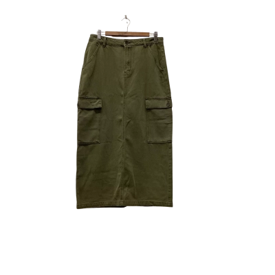 Ghanda Womens  Size 10 Maxi Skirt Khaki 