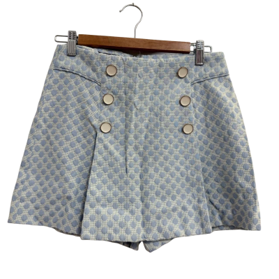  Womens  Size S High Wasted Shorts Blue / White 