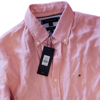 Tommy Hilfiger Mens  Size XS Short Sleeve Shirt glacier Pink New with Tags 