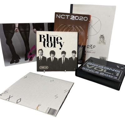 Collection of assorted South Korean band albums and photo booklets 