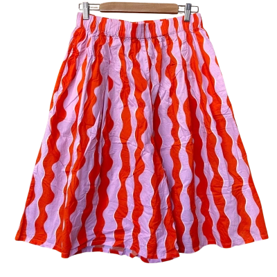 Gorman Pink/Orange Wavy Striped Culottes Size 10