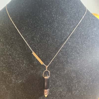 Ladies Rose Gold Silver 925 Stamped Necklace and Pendant - EUC