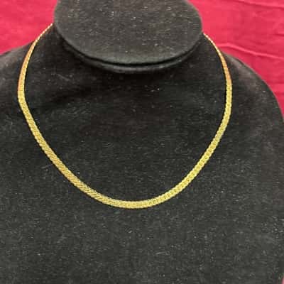  Women's Thai Baht Gold Plated Chain Necklace 