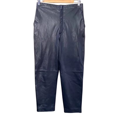 Scanlan Theodore Black Slim Fit Leather Pants Size 12