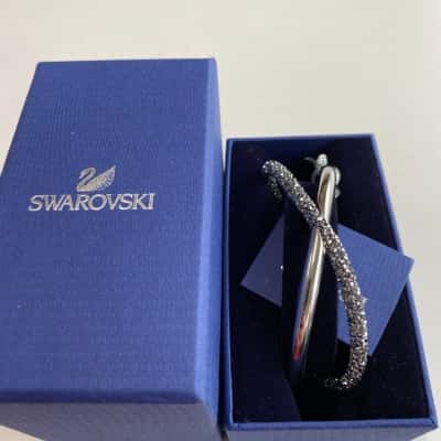 Swarovski Crystal Dust Cross Cuff Bangle