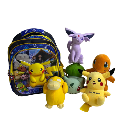 Kids Pokémon Backpack & Plush Toys 