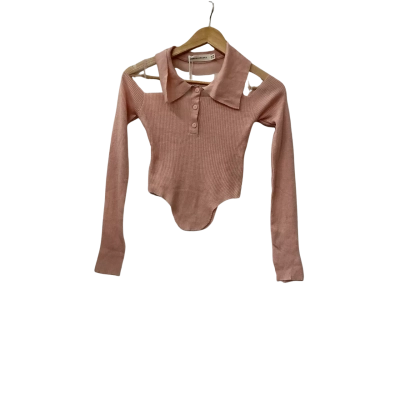 Bronze Snake Womens  Size S Long Sleeve Top Pink