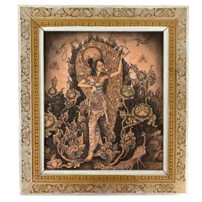 Traditional Balinese Painting Framed