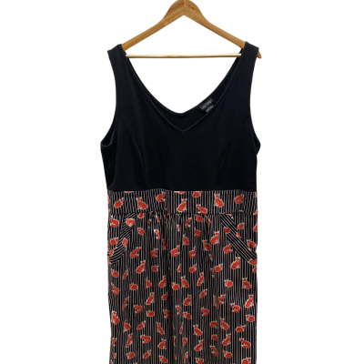 City Chic Womens  Size L Black & Red Dress