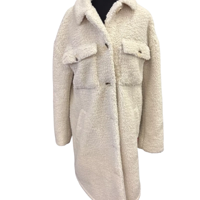 Seed Women’s -Size 12 Cream Longline Teddy Coat