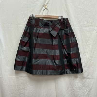 Cue Womens Size 14 Grey/Maroon skirt