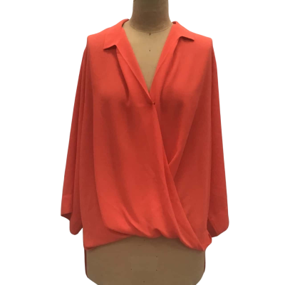 Charli & Oskar By Ooshka 3/4 Sleeve Blouse Size 10 Crimson
