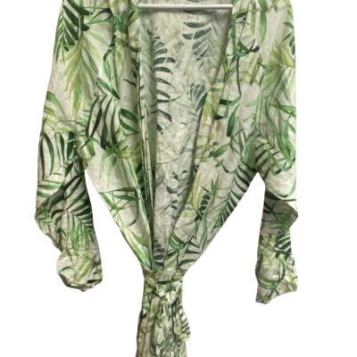 Home Republic Womens  Size One Size Wrap Dress  Palm Leaves/ White 