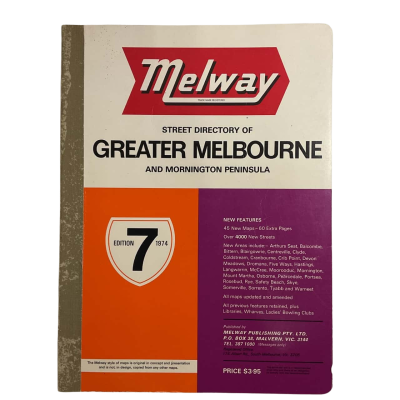 Melways Street Directory Edition 7 1974