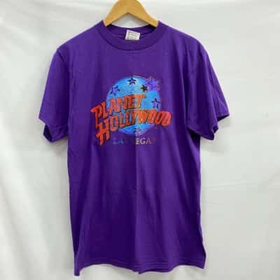 Vintage 90s Planet Hollywood Graphic T-Shirt Size M