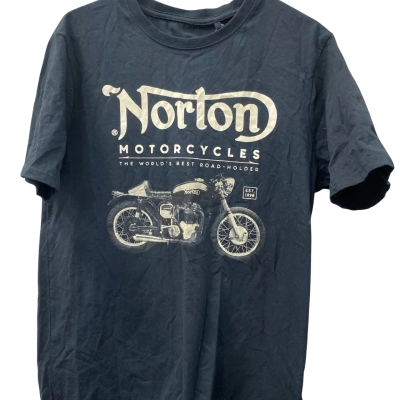  Mens  Norton England Motorcycle Size S Short Sleeve T-shirt Black  