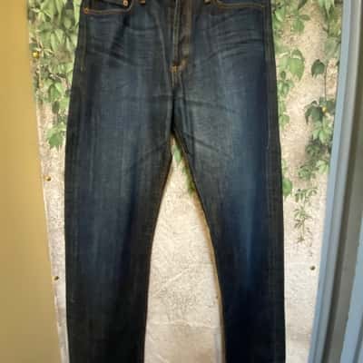 Elwood Men's Regular Straight Vintage Blue Jeans Size 34 