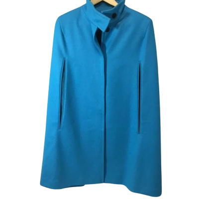 Arthur Galan Womens Size 10 Blue Cape Coat