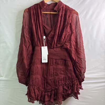Shona Joy Womens  Size 6 Mini Dress Maroon 