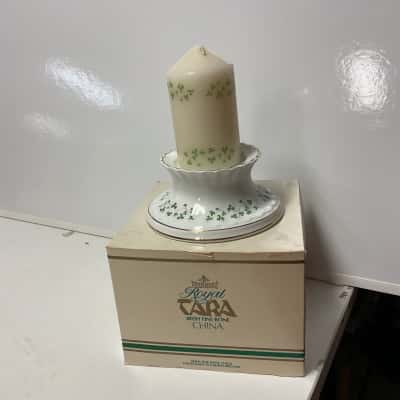 Royal Tara Irish fine bone china candle and candle holder