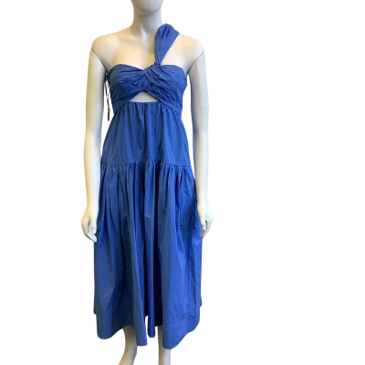 A.L.C Women's Size 4 Halter Neck Maxi Dress Blue 