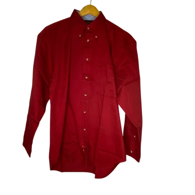  Mens  Size M Long Sleeve Shirt Maroon 