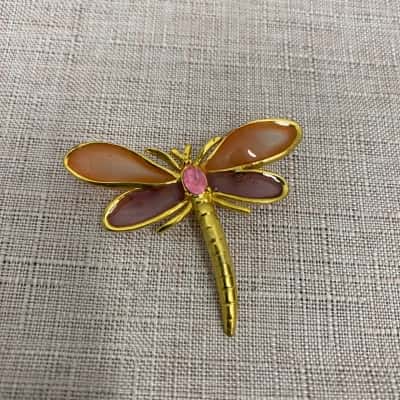 Women's Brooch Dragon Fly Pink