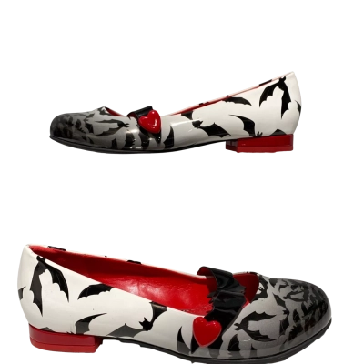  CandyPOP Bat Ballet Flats Womens  Size 7 Flats Black  / Red / White 