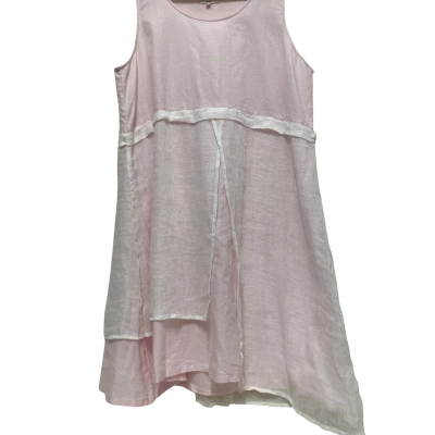 Imagine Fashion Women’s  Size L / M Casual Dress Pink  / White 