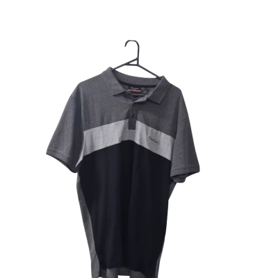 Pierre Cardin Men's Size XXL Black  / Grey Polo Top