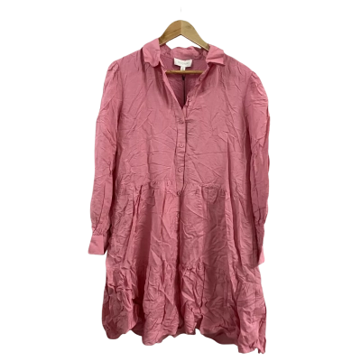 Witchery Womens  Size 12 Button Front Trapeze Dress Bubblegum