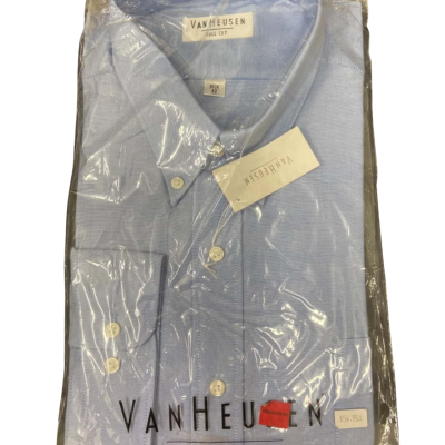 Van Heusen Mens  Size 42 Business Shirt Blue RRP $54.95
