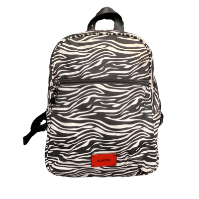  Zappa Zebra Print Backpack  / Black  / White 