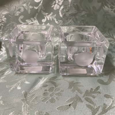 Vera Wang Crystal Candle Holders