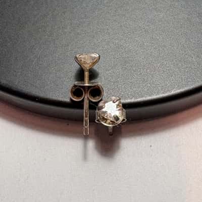 925 Sterling Silver Crystal Stud Earrings 