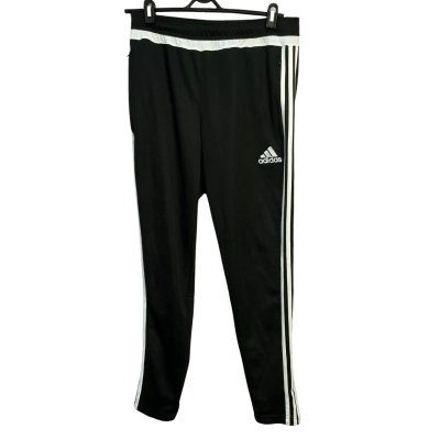 Adidas Mens  Size M Track Pants Black  / White 