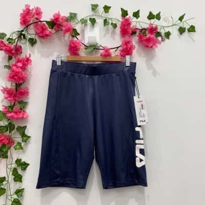 Fila Womens  Size M Bike Shorts Navy Blue 