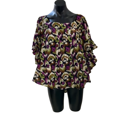 Terra & Sky Womens  Size XXL Blouse Floral 