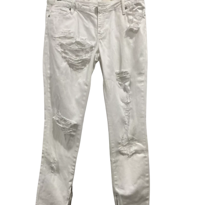 Sass & Bide Distressed Size 27 Straight Leg Jeans White 