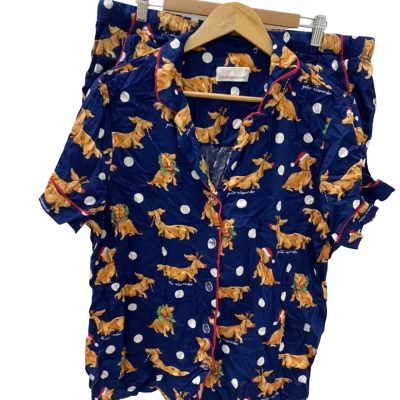 Peter Alexander Womens  Size XXL Blue 2pce Xmas pj set