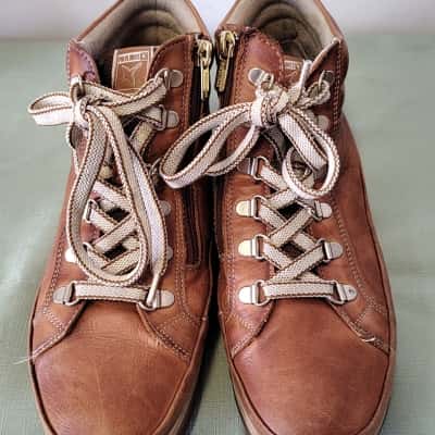  Mens  Size 39  Pikolinos Men's Brown Leather Ankle Boots – Size EU 39 / US 6.5 